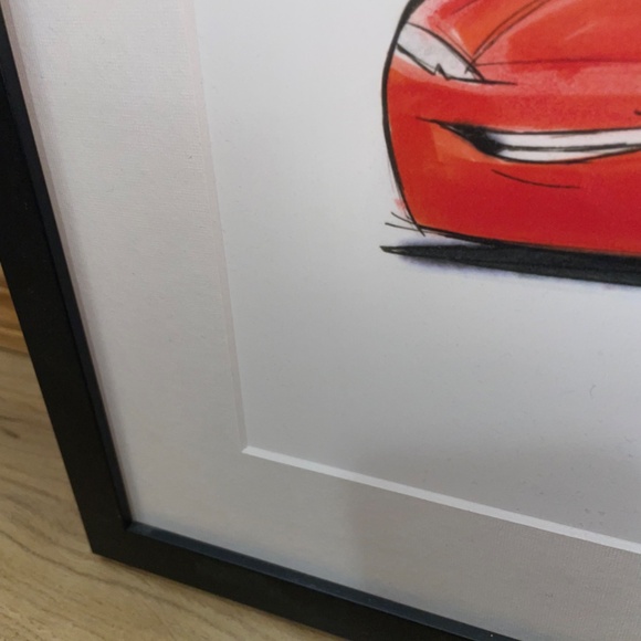 Disney PIXAR Cars ‘Lightening McQueen’ Collectable Framed Print - Pottery Barn - Picture 2 of 15